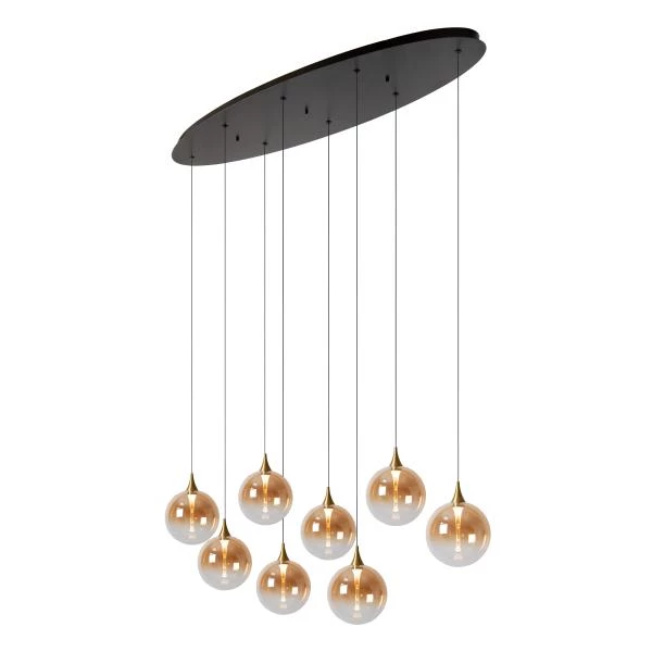 Lucide Premium GISELA - Pendant light - LED Dim. - 8x3,9W 2700K - Amber - detail 4